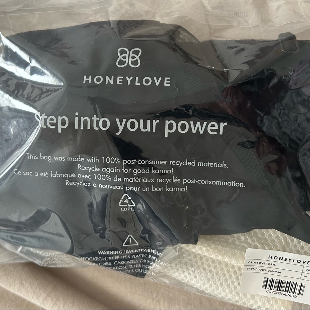 Honeylove Crossover Cami Size M Color Vamp (black) Strong Support - Picture 8 of 9